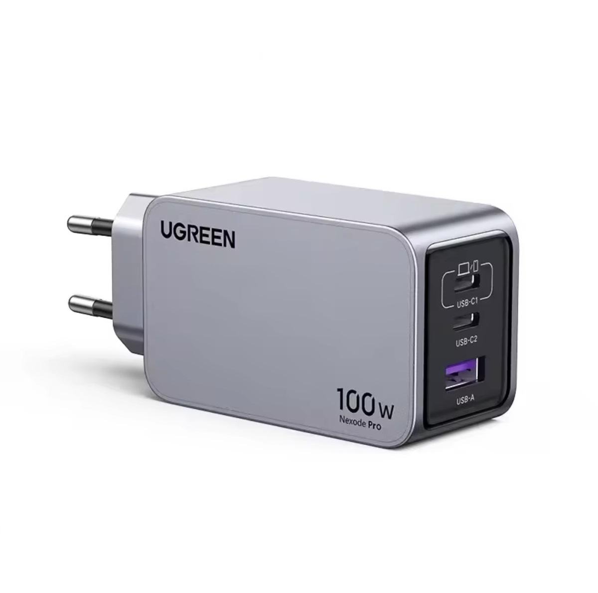 Зарядное устройство сетевое UGREEN 100W GaN Fast Charger 2xType-C+USB-A (28842423) Зарядное устройство сетевое UGREEN 100W GaN Fast Charger 2xType-C+USB-A (28842423)