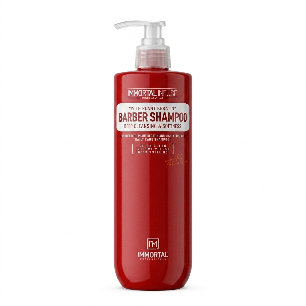 Чоловічий універсальний шампунь для волосся IMMORTAL NYC Infuse Barber Shampoo з дозатором 1000 мл (INF-87)