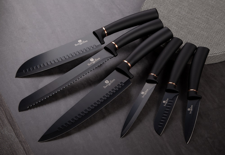 Набор ножей Berlinger Haus Black Rose Collection 6 предметов BH-2337 - фото 4