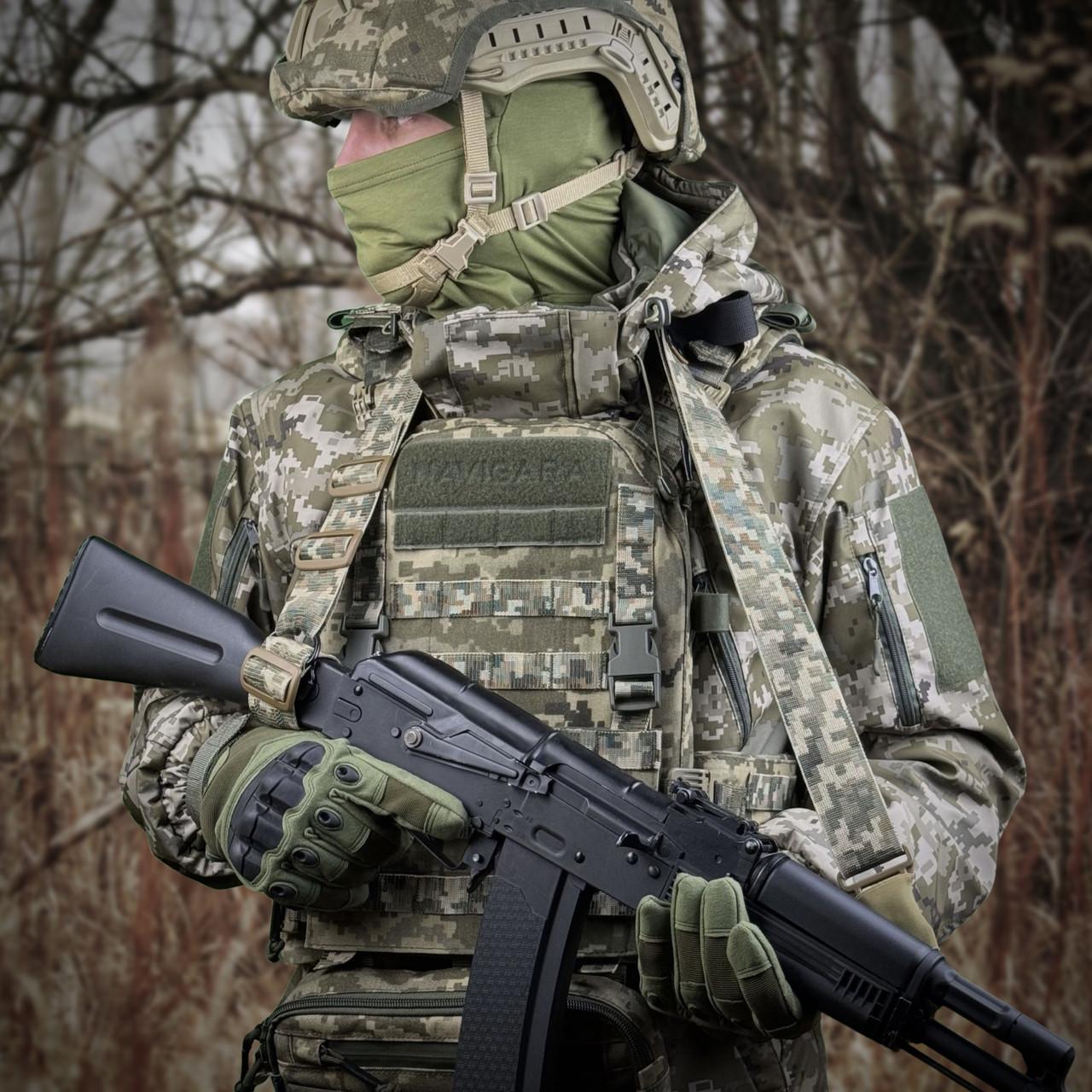 Ремінь збройовий одно/двоточковий Ragnarok TYR Carbine з додатковим кріпленням Піксель - фото 5 Ремінь збройовий одно/двоточковий Ragnarok TYR Carbine з додатковим кріпленням Піксель - фото 5