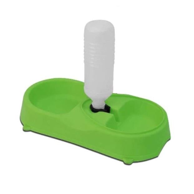 Миска для собак и кошек Pet Feeder пластиковая с поилкой Green (25253323)