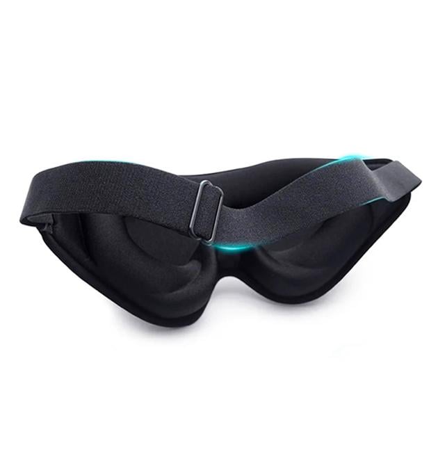 Маска для сну та відпочинку 3D для чоловіків та жінок з ефектом пам'яті з дихаючої тканини Чорний - фото 1