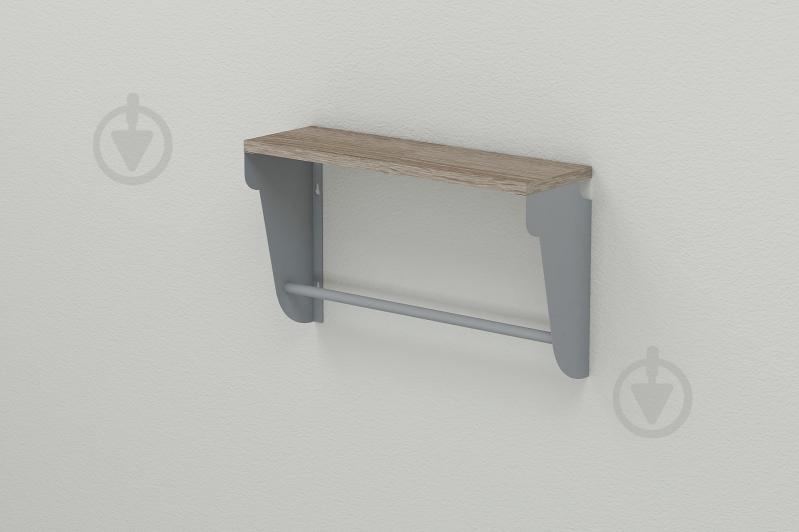Полка настенная Ferrum-decor Свит 300x700x150 металл Серый ДСП Сонома Трюфель 16 мм (SVI0061)