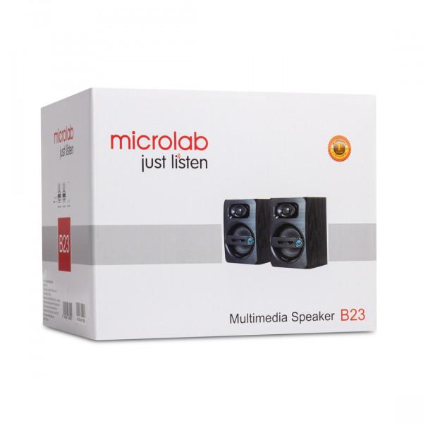 Акустическая система Microlab B-23 2.0 6 Вт MDF USB 3,5 мм Black (564036) - фото 3