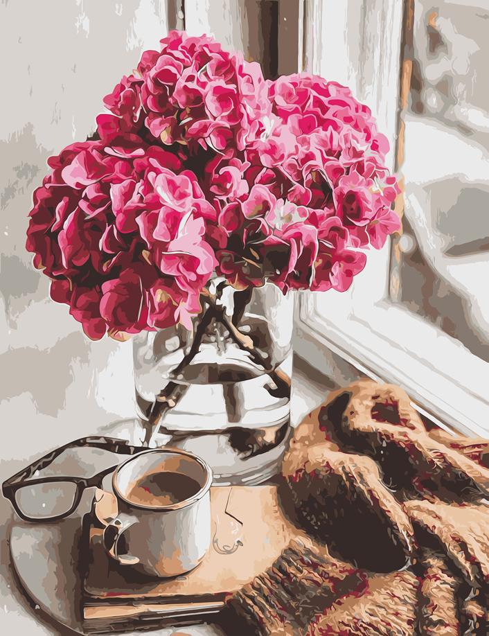 Картина по номерам ArtStory Розовые цветы 50x65 см (AS1110)