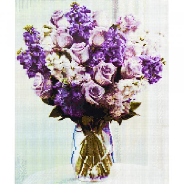 Алмазная картина Идейка Букет в сиреневых оттенках 40х50 см (FA40130-mt)