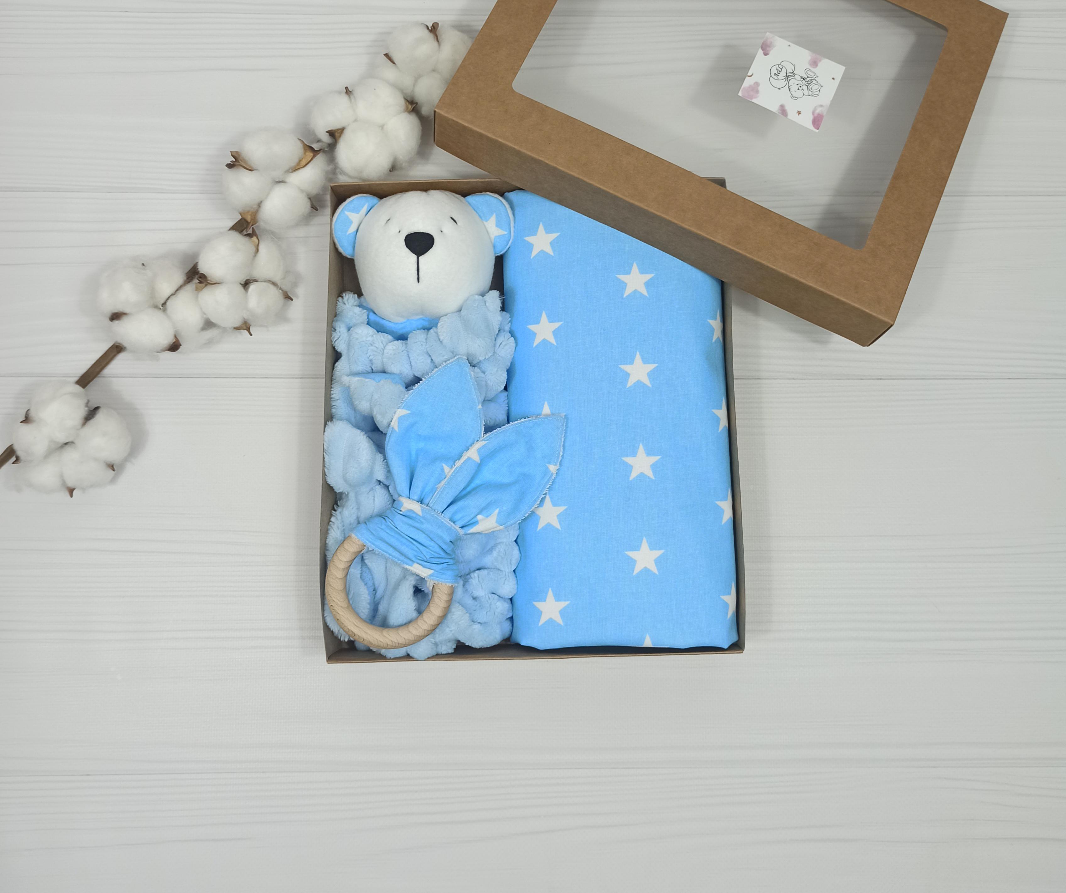 Подарочный набор a.l.babybox Звезды Бело-голубой (NA 18242672)