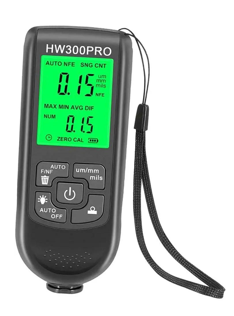 Толщиномер покрытия краски HW-300PRO профессиональный Черный (1801346)