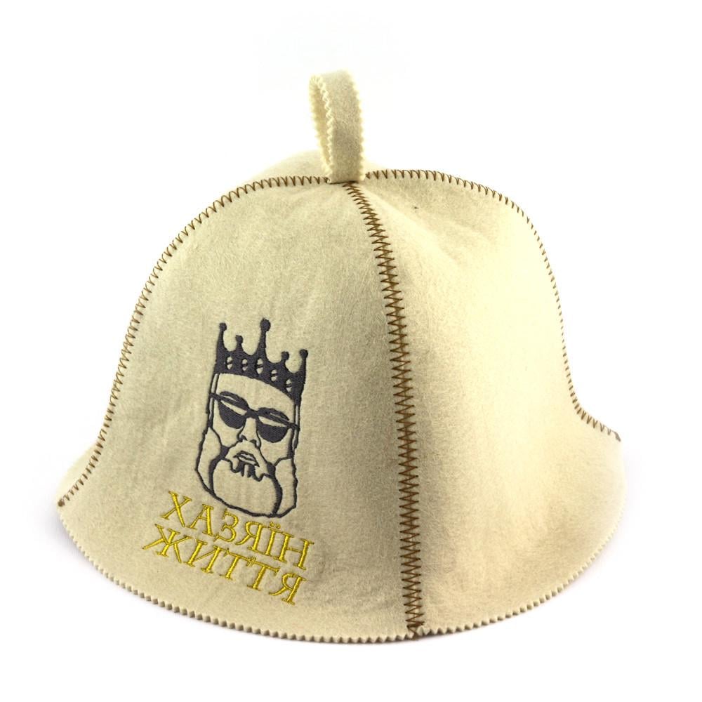 Банна шапка Luxyart "Господар життя" штучний фетр Білий (LA-429) Банна шапка Luxyart "Господар життя" штучний фетр Білий (LA-429)
