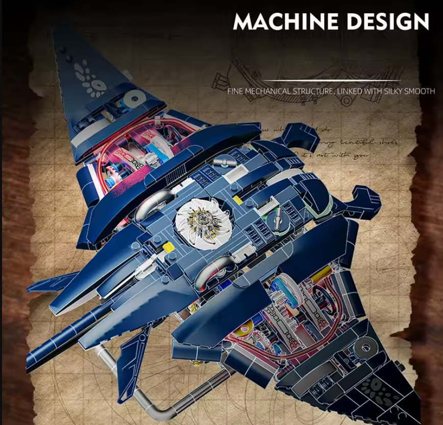 Конструктор механический двухсторонний MJI рыба Скат Devilfish 966 деталей - фото 6 Конструктор механический двухсторонний MJI рыба Скат Devilfish 966 деталей - фото 6