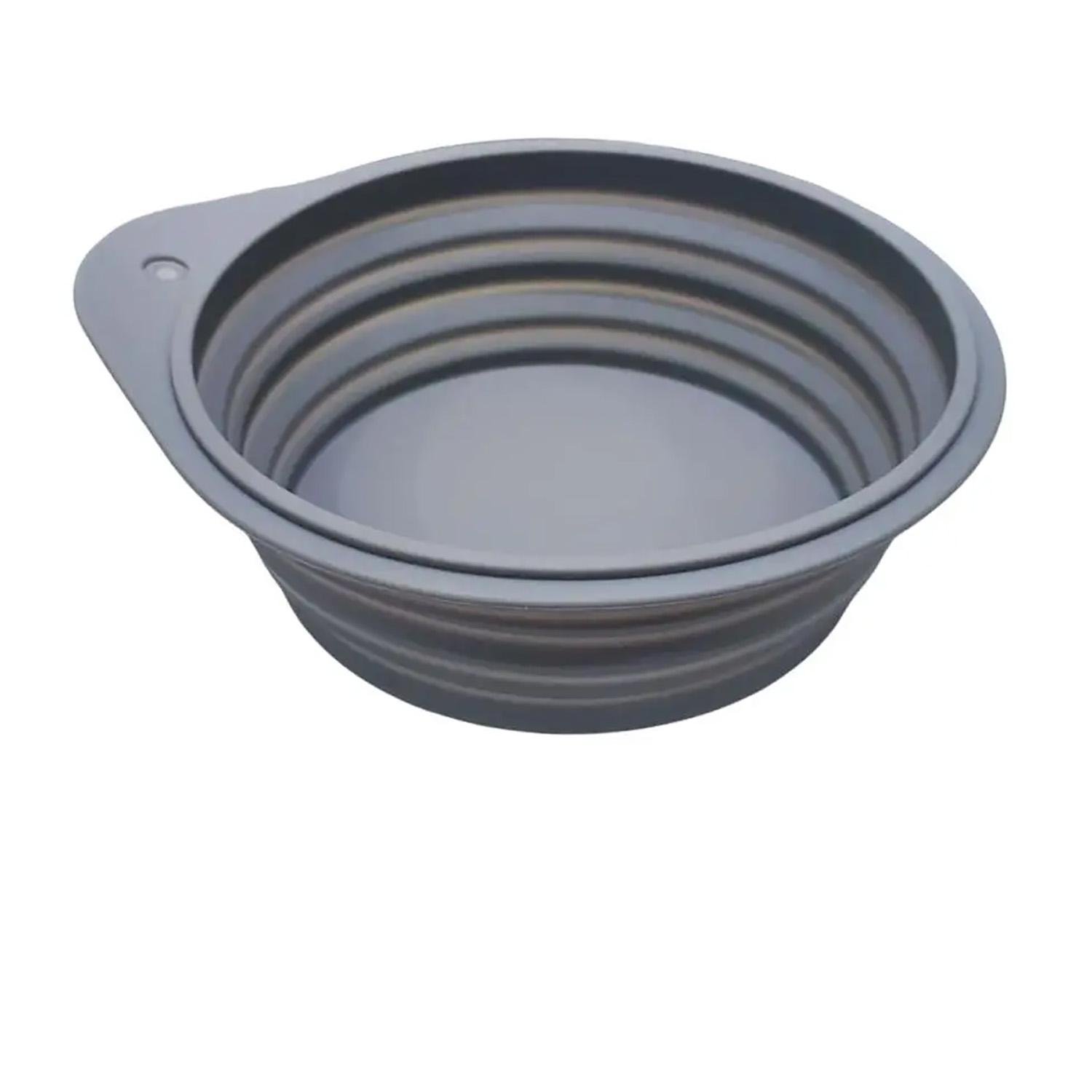 Миска для котів та собак складна силіконова Сірий (87157) - фото 1