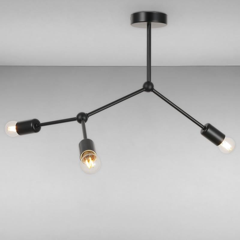 Люстра стельова Light House LS-16094/3 BK на три лампи Чорний