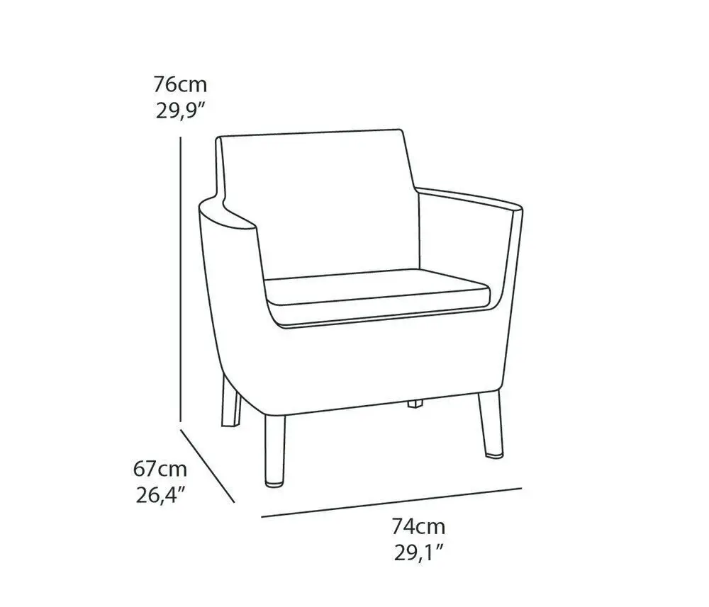 Комплект садових меблів Keter Salemo Balcony Set Коричневий (CNT00008265) - фото 3