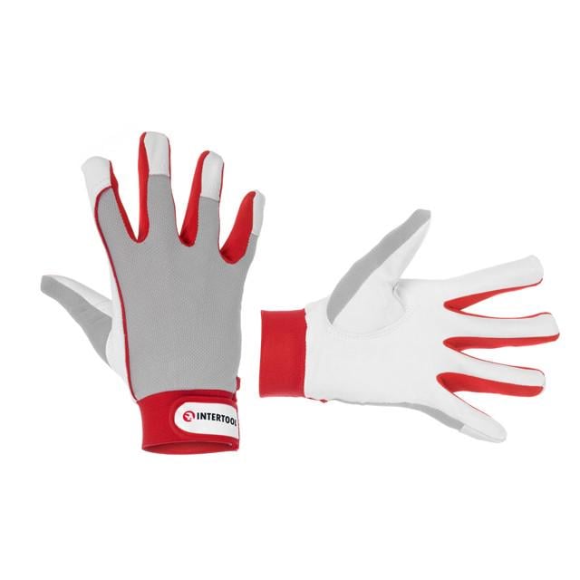 Перчатки строительные Intertool SP-0011 комбинированные на липучке 10" (10259944)