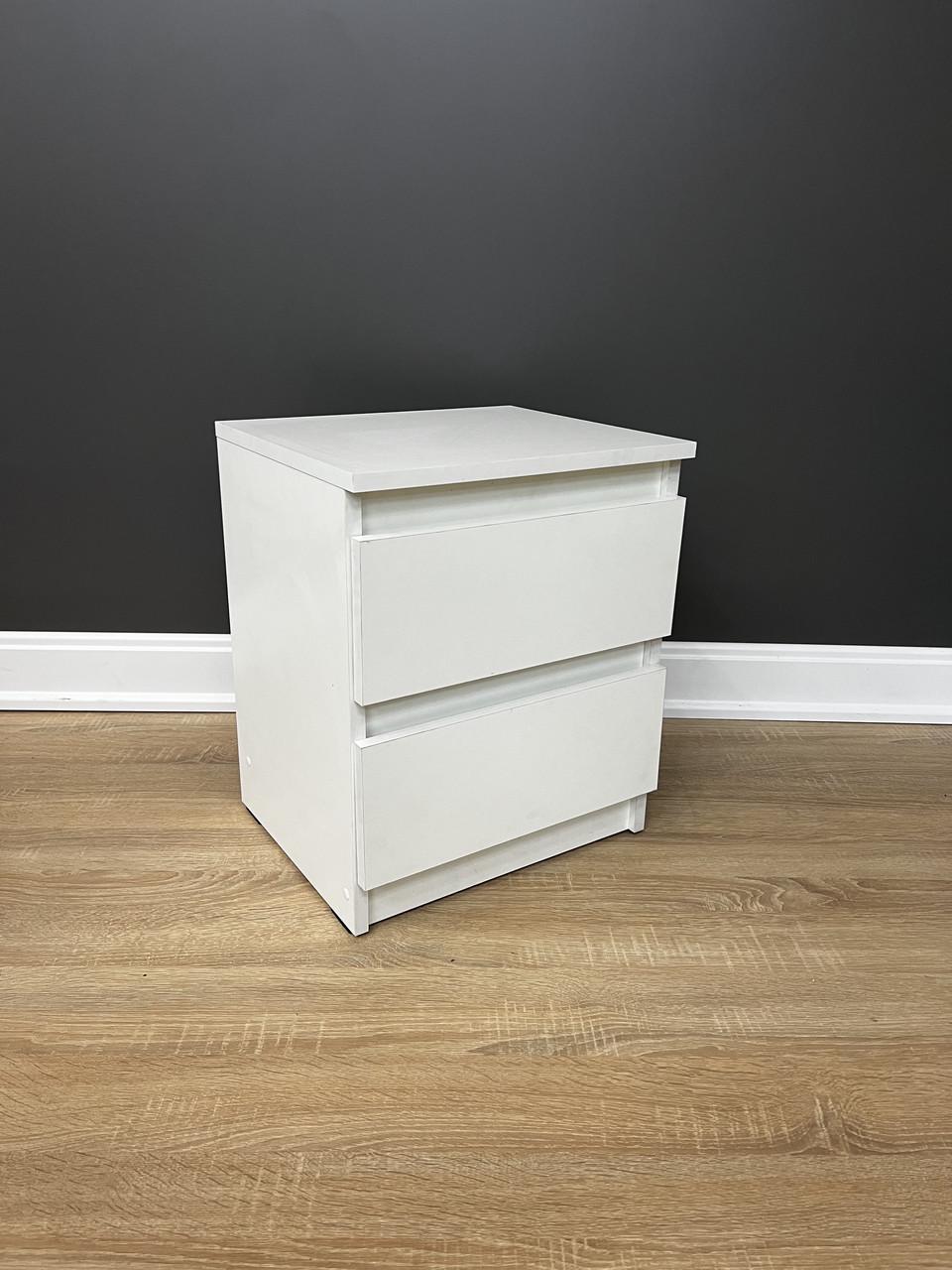 Приліжкова тумба Кватро 2 шухляди 400х480х340 мм Білий - фото 1 Приліжкова тумба Кватро 2 шухляди 400х480х340 мм Білий - фото 1