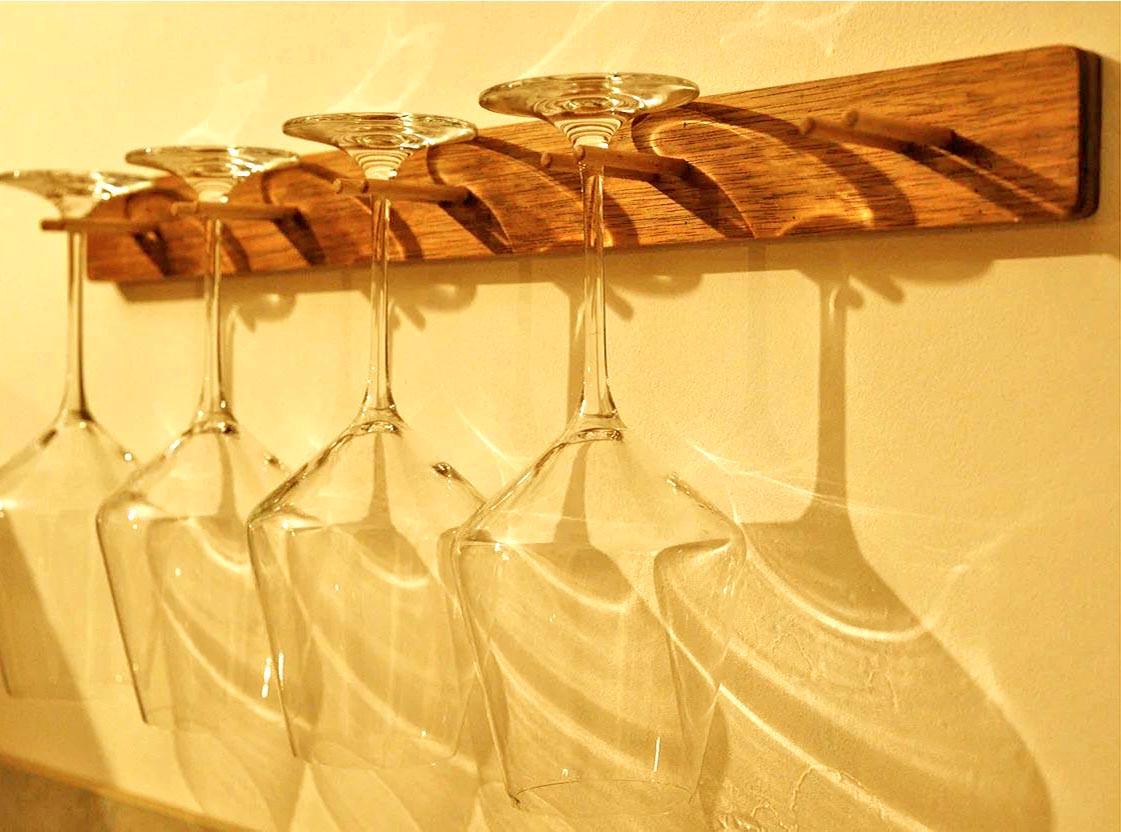 Полиця для келихів з дерева Аркадія Охра (ОБС-006604)