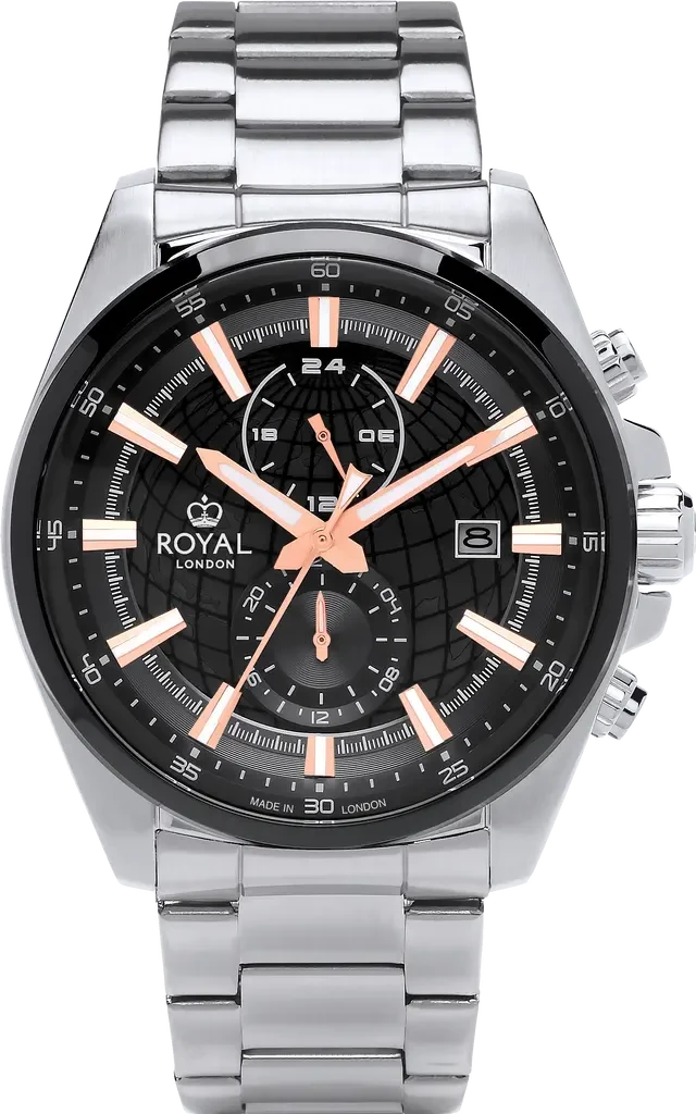 Наручные часы мужские Royal London Fulham 41447-05 со стальным корпусом WR 100 м Черный (3145639439)