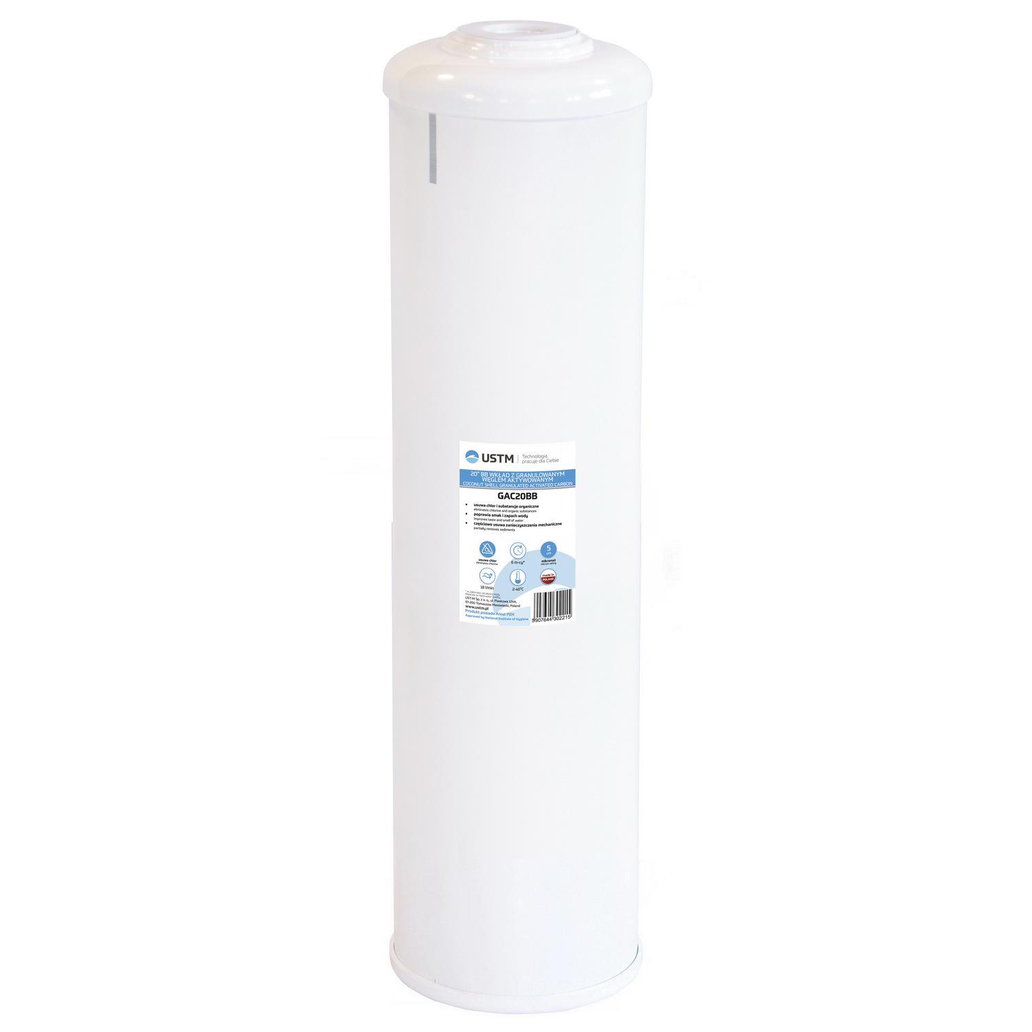 Картридж вугільний USTM BigBlue 20" 4,5"х20" 114х508 мм (GAC20BB)