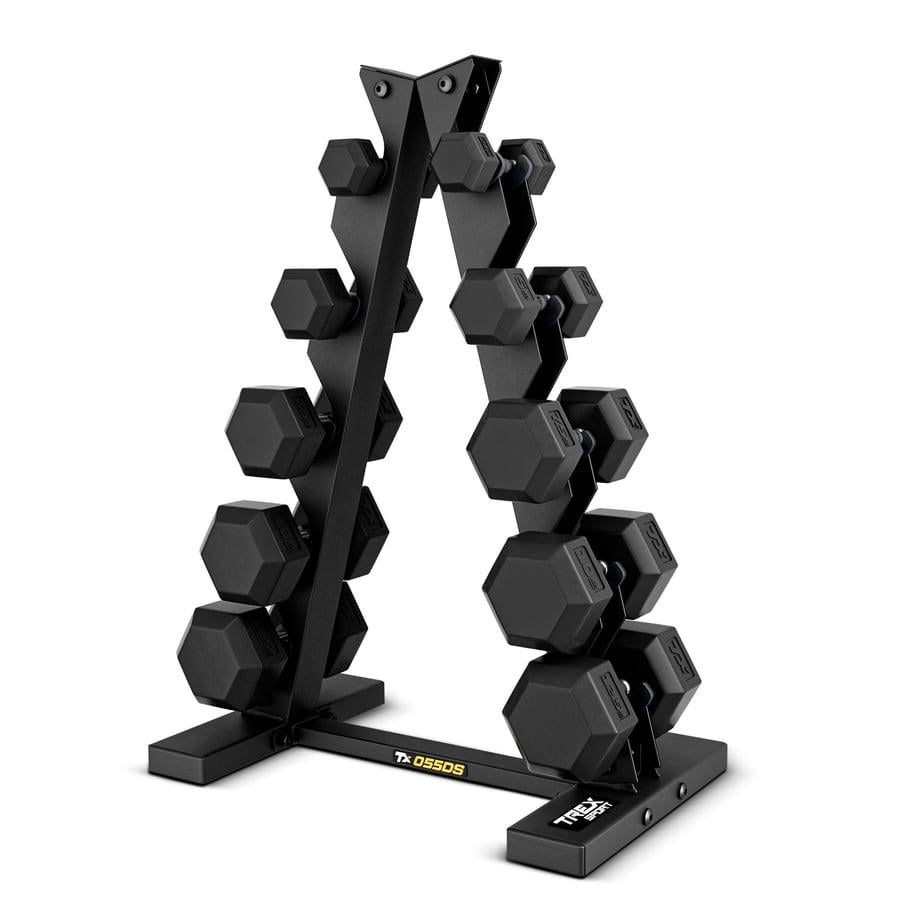 Стійка-піраміда TREX Sport TX-055DR для зберігання 5 пар гантелей (5091) - фото 14 Стійка-піраміда TREX Sport TX-055DR для зберігання 5 пар гантелей (5091) - фото 14
