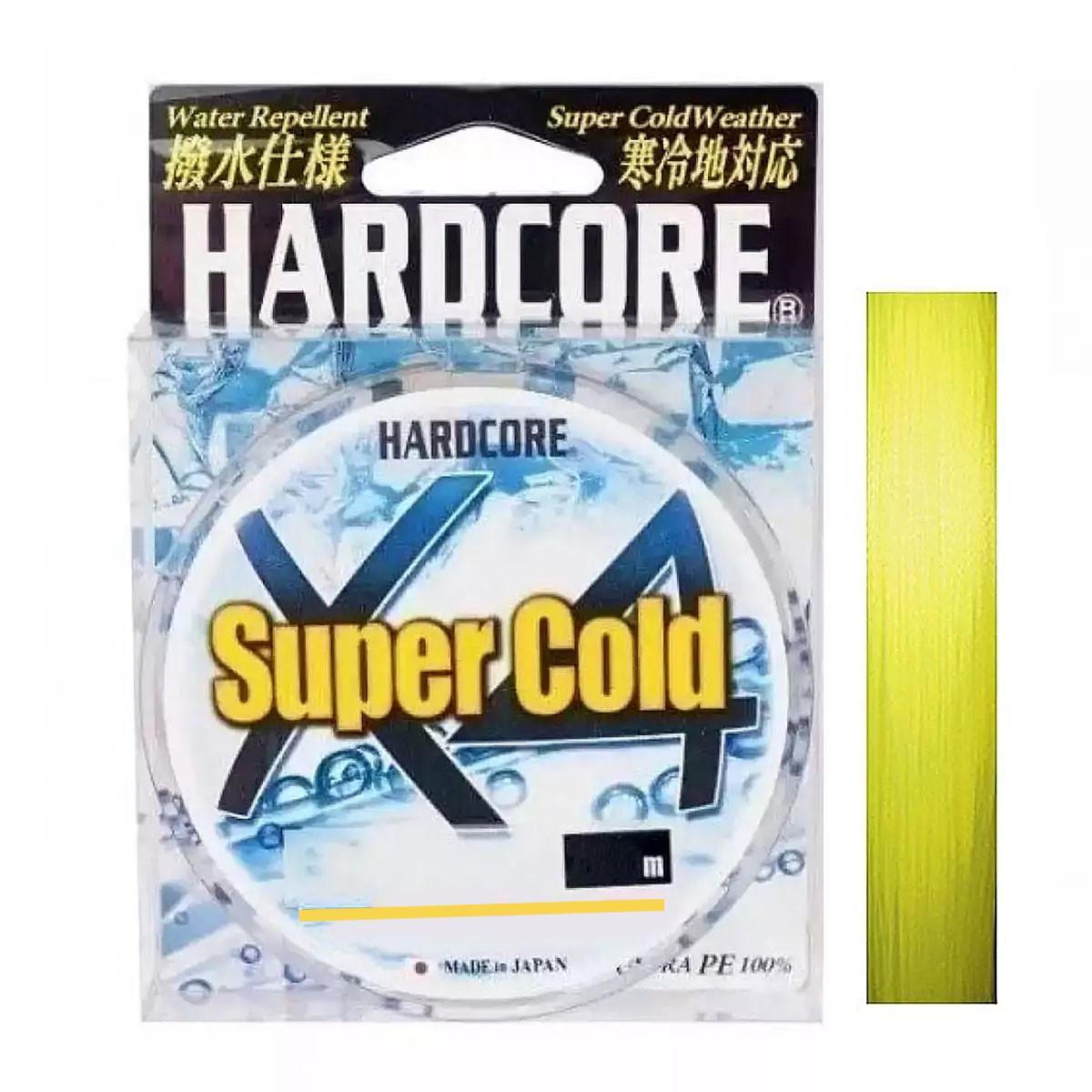 Шнур Duel Hardcore Super Cold X4 Hi-Vis #1,0/0,17 мм 8,0 кг 150 м Yellow (2328251123)