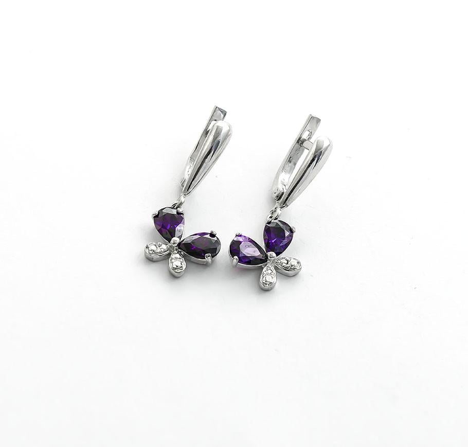 Серьги серебряные Maxi Silver 7948 Бабочки (87948)