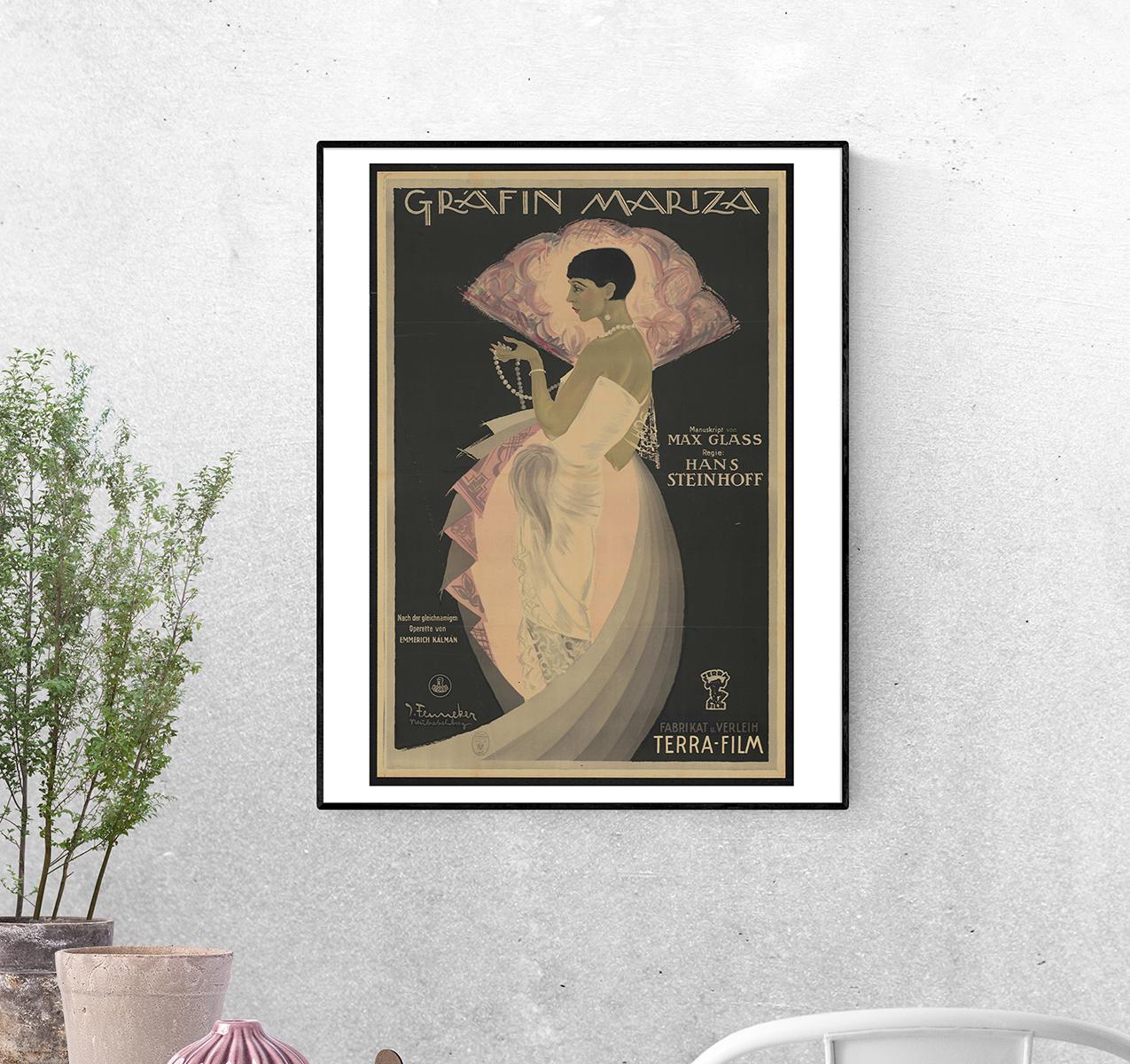 Постер Графиня Марица 1925 художник Йозеф Феннекер формат А-3 (Afisha1857006_Poster)