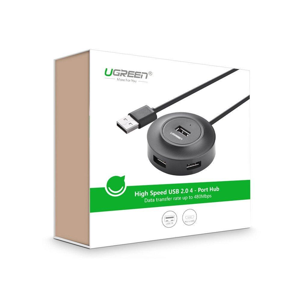 USB хаб/концентратор/разветвитель Ugreen на 4 USB 2.0 порта CR106 Черный - фото 9