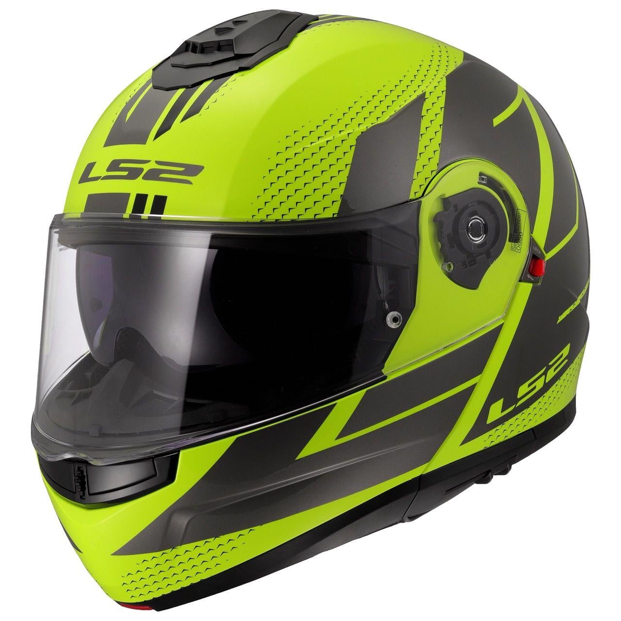 Мотошлем LS2 FF908 Strobe 2 Code L Hi-Vis Yellow/Grey (47868)