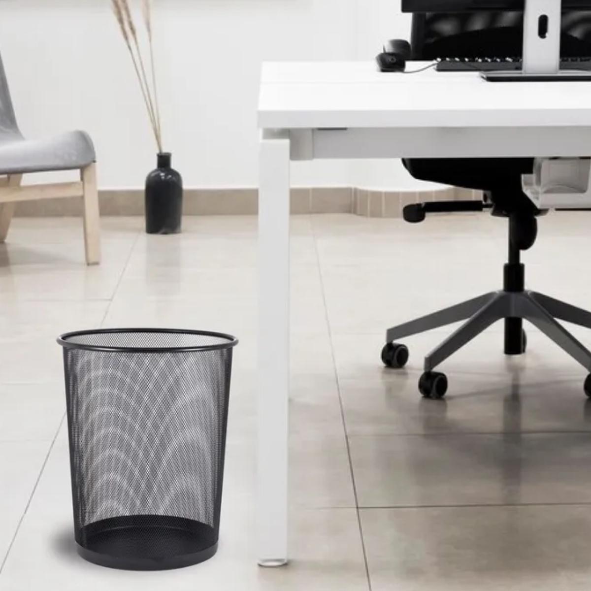 Кошик для паперів металевий Paper Basket круглий 23,5х18,5х27 см Чорний (WW01444ST) - фото 2 Кошик для паперів металевий Paper Basket круглий 23,5х18,5х27 см Чорний (WW01444ST) - фото 2