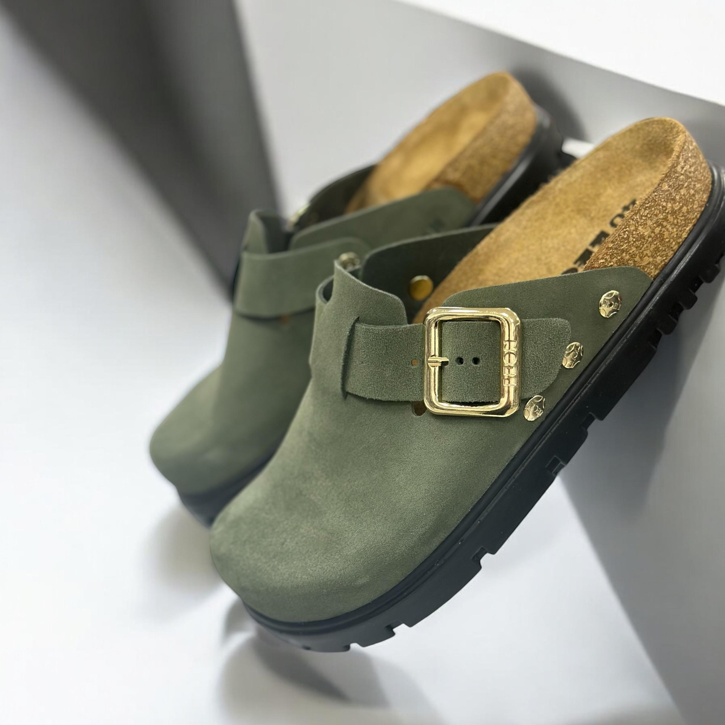 Сабо Leon жіночі замшеві р. 40 Зелений (6006.) - фото 3 Сабо Leon жіночі замшеві р. 40 Зелений (6006.) - фото 3