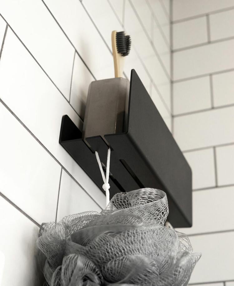 Полиця у ванну кімнату NC Home AquaFlow Чорний (23374162) - фото 2 Полиця у ванну кімнату NC Home AquaFlow Чорний (23374162) - фото 2