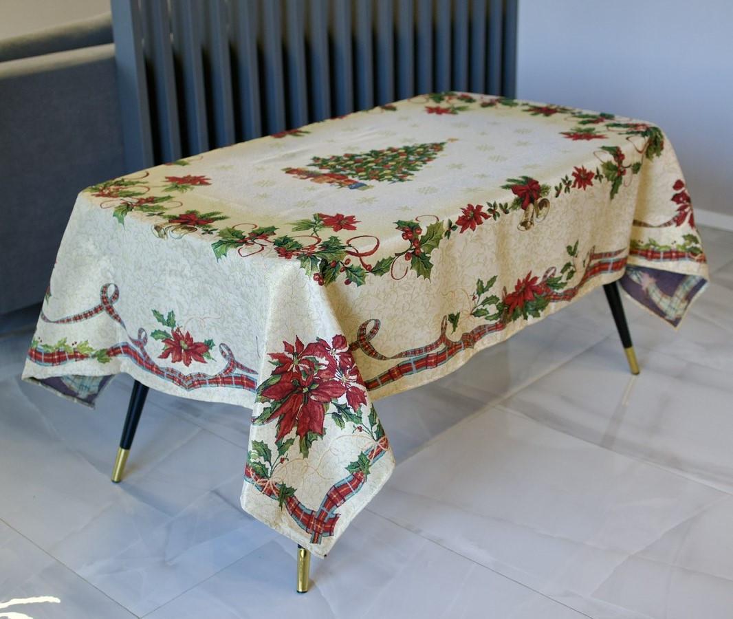 Скатерть гобеленовая рождественская 140х220 см
