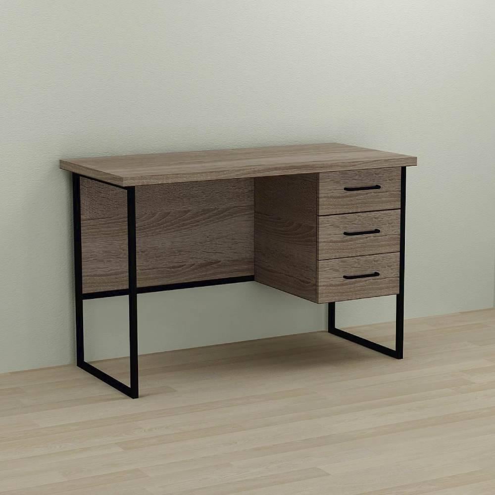 Письмовий стіл Ferrum-decor Гаррі ДСП 32 мм 75x140x60 см Чорний/Дуб Сонома Трюфель (FRD-103548)