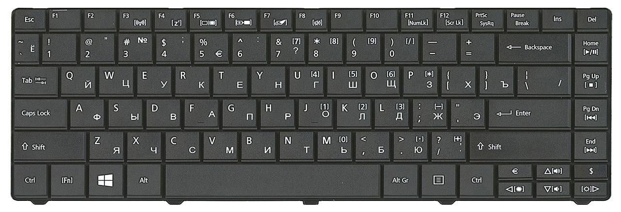 Клавиатура для ноутбука Acer Aspire E1-471G матовая (KB.I140A.159)