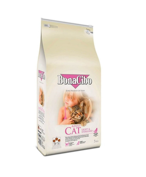 Корм сухий BonaCibo Cat Light&Sterilized 2 кг