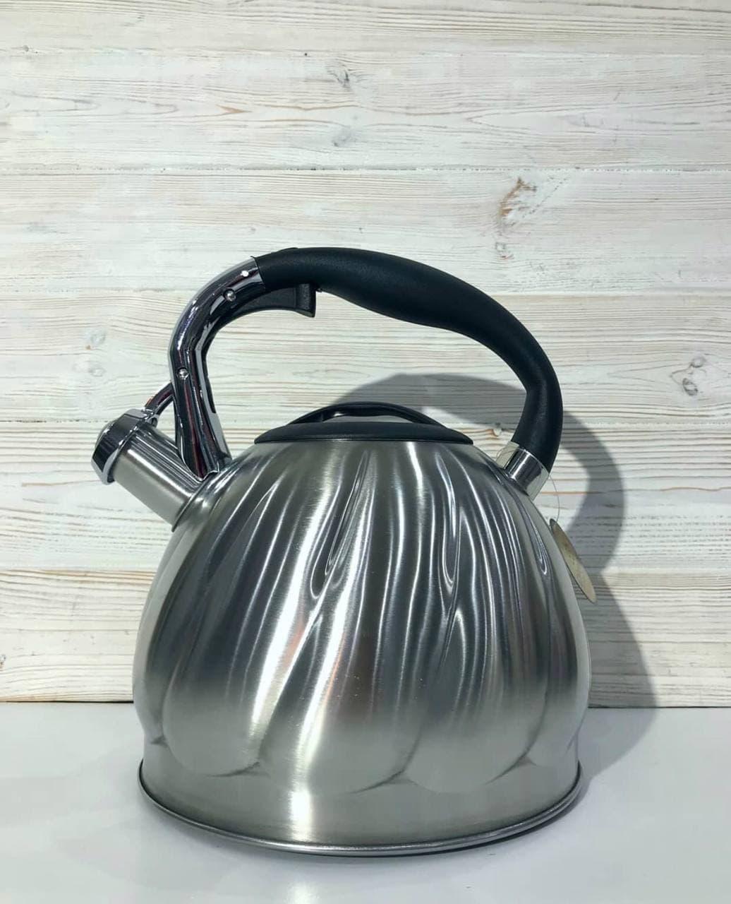 Чайник с свистком Edenberg EB-1906 из нержавеющей стали для индукционной плиты 3 л (2530556608) - фото 1 Чайник с свистком Edenberg EB-1906 из нержавеющей стали для индукционной плиты 3 л (2530556608) - фото 1