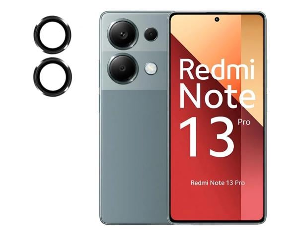 Защитное стекло с рамкой CD Pattern для Xiaomi Redmi Note 13 Pro 4G / Xiaomi Poco M6 Pro 4G на заднюю камеру Черный