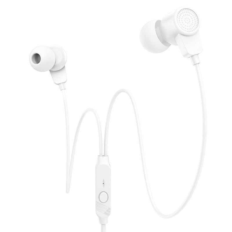 Наушники вакуумные стерео проводные Borofone BM64 Goalant universal White (00000056981_2)