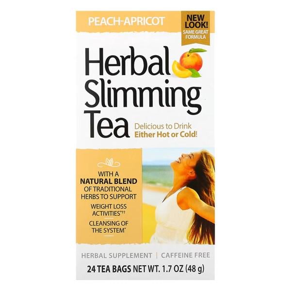 Заменитель питания 21st Century Herbal Slimming Tea Caffeine Free 24 Tea Bags Peach Apricot (000023539)