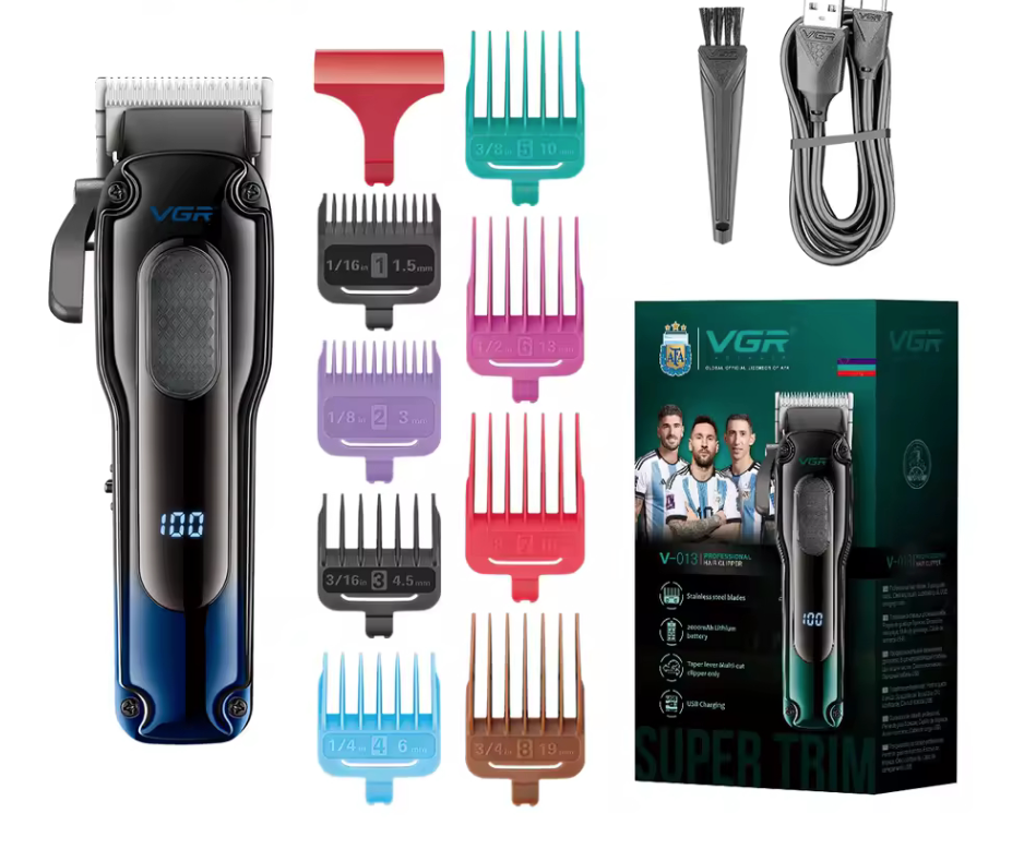 Машинка для стрижки акумуляторна VGR V-013 Blue