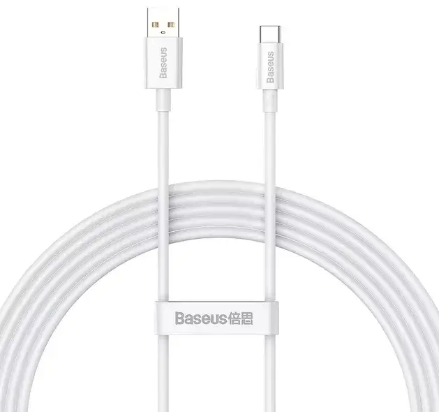 Кабель BASEUS Superior Series Fast Charging Cable USB to Type-C P10320102214-03 100W 2 м White