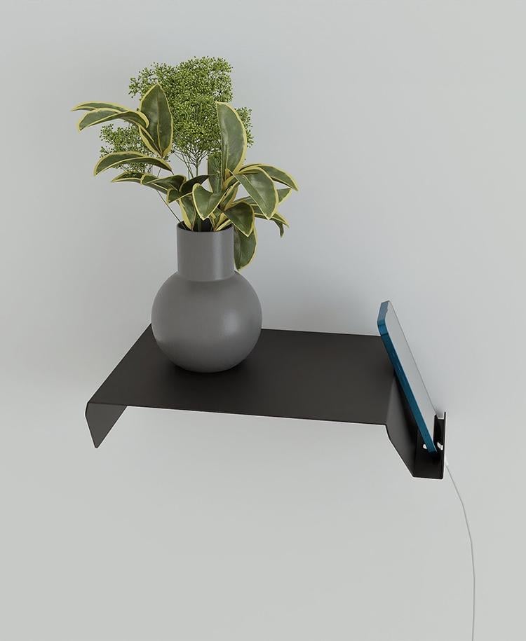 Полка-тумба прикроватная металлическая NC Home Vertex Черный (110400) - фото 4 Полка-тумба прикроватная металлическая NC Home Vertex Черный (110400) - фото 4