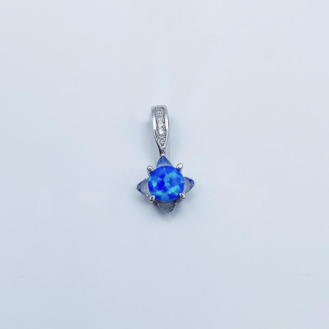 Серебряный кулон с синим опалом 1,26 г (2226412297)