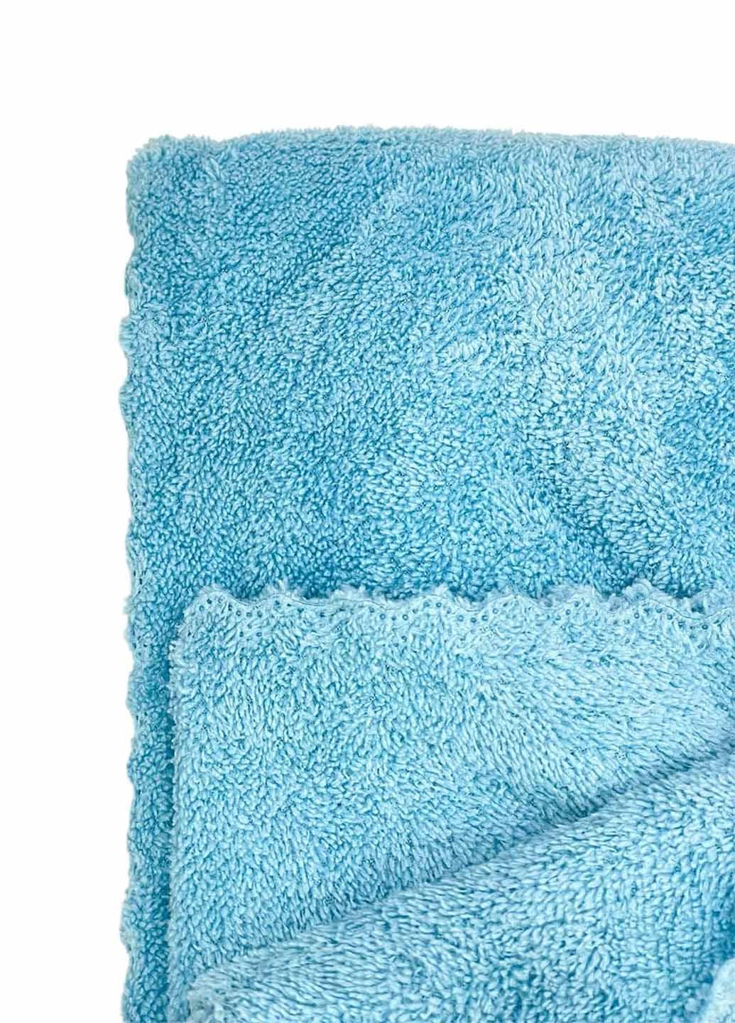 Комплект однотонных полотенец микрофибра 2 шт. (21-7) - фото 2