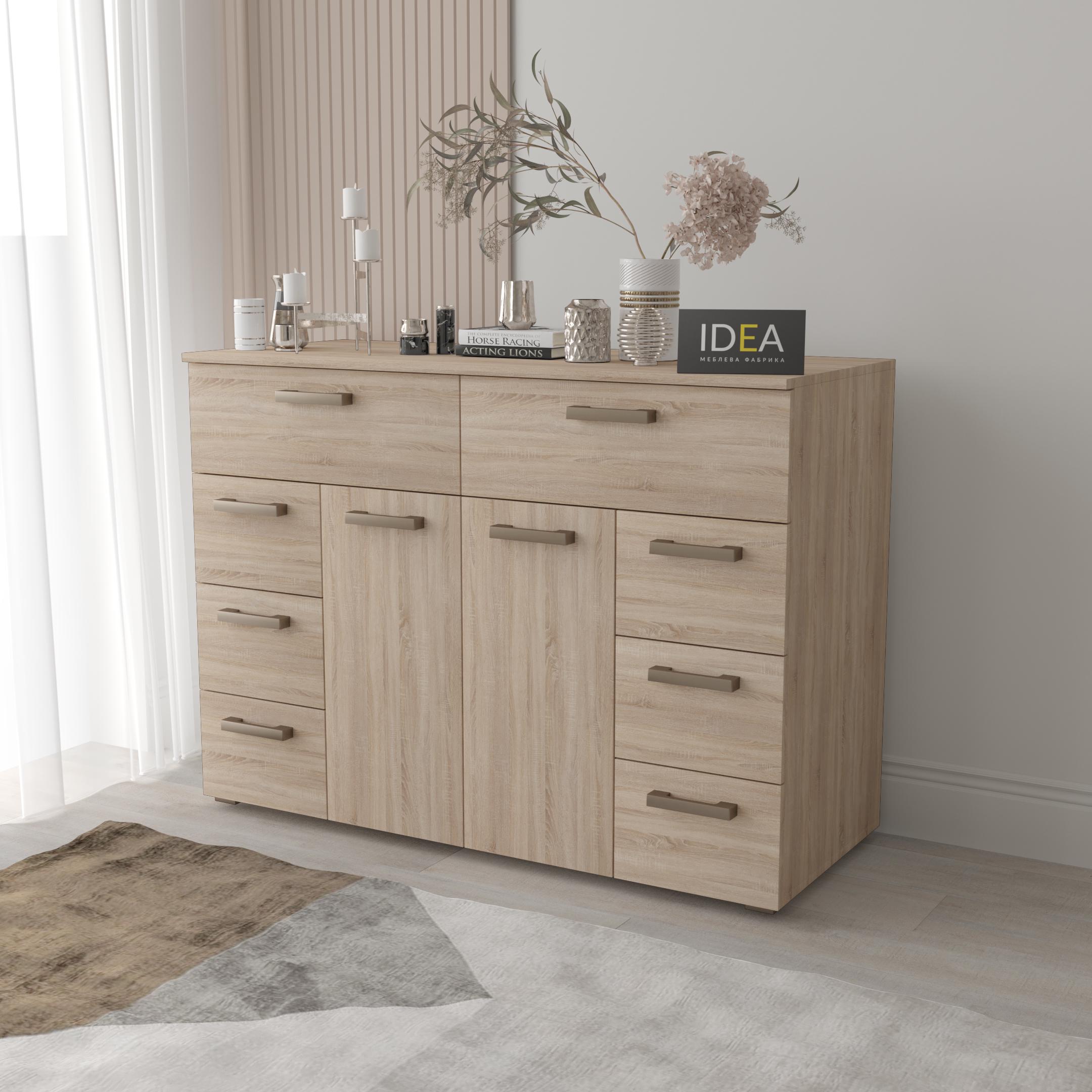 Комод Idea ТКБ-381 на 8 шухляд з дверима Дуб сонома (26718262)