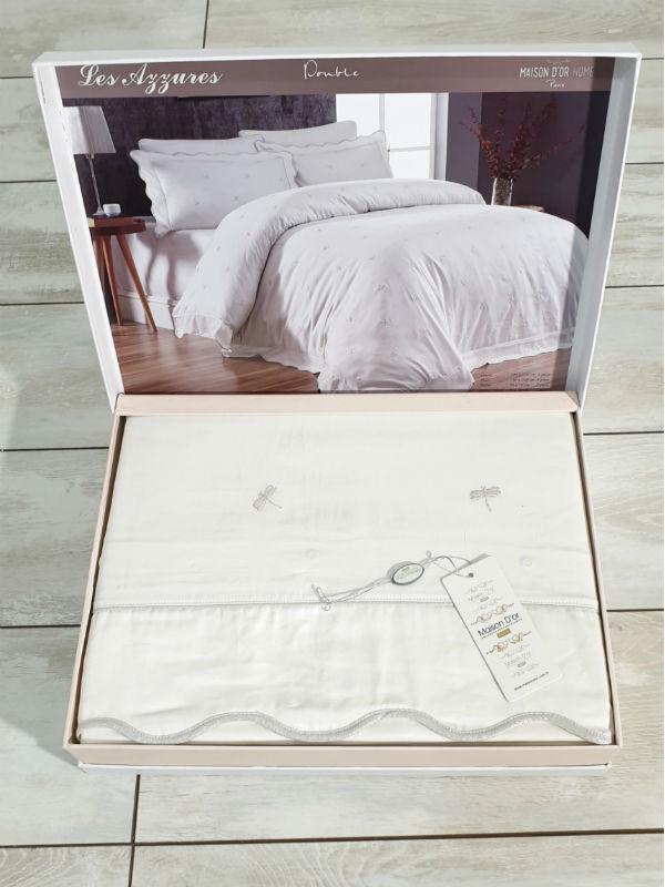 Комплект постельного белья Maison D'or с вышивкой 200х220 Les Azzures Ecru (CN6128) Комплект постельного белья Maison D'or с вышивкой 200х220 Les Azzures Ecru (CN6128)