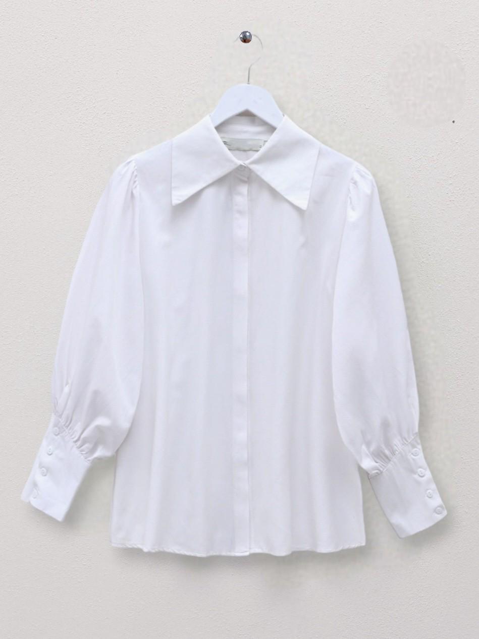 Рубашка для девочки детская праздничная с длинным рукавом 130 см (21172803)