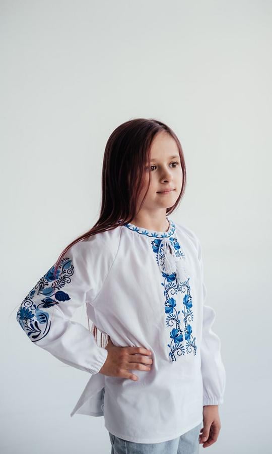 Вышиванка детская для девочки Вышиваночка р. 134 Белый (919-3) - фото 5 Вышиванка детская для девочки Вышиваночка р. 134 Белый (919-3) - фото 5