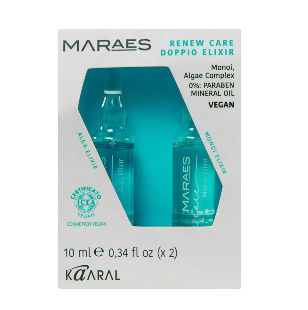 Еліксир для відновлення волосся з комплексом водоростей Kaaral Maraes Renew Care Lotion 2x10 мл
