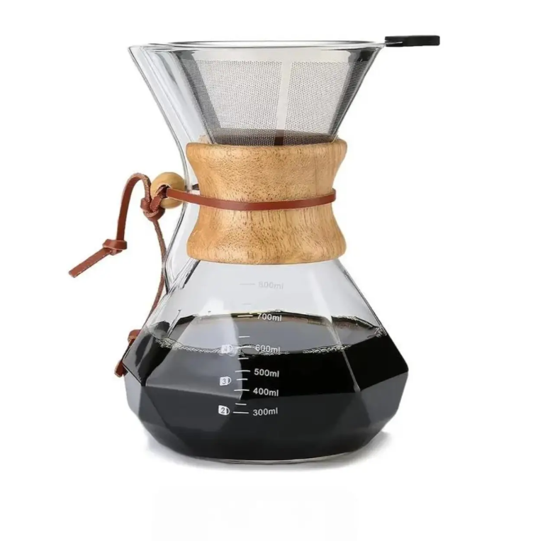 Кемекс заварник для кофе с многоразовым металлическим фильтром 800 мл (5888025) Кемекс заварник для кофе с многоразовым металлическим фильтром 800 мл (5888025)